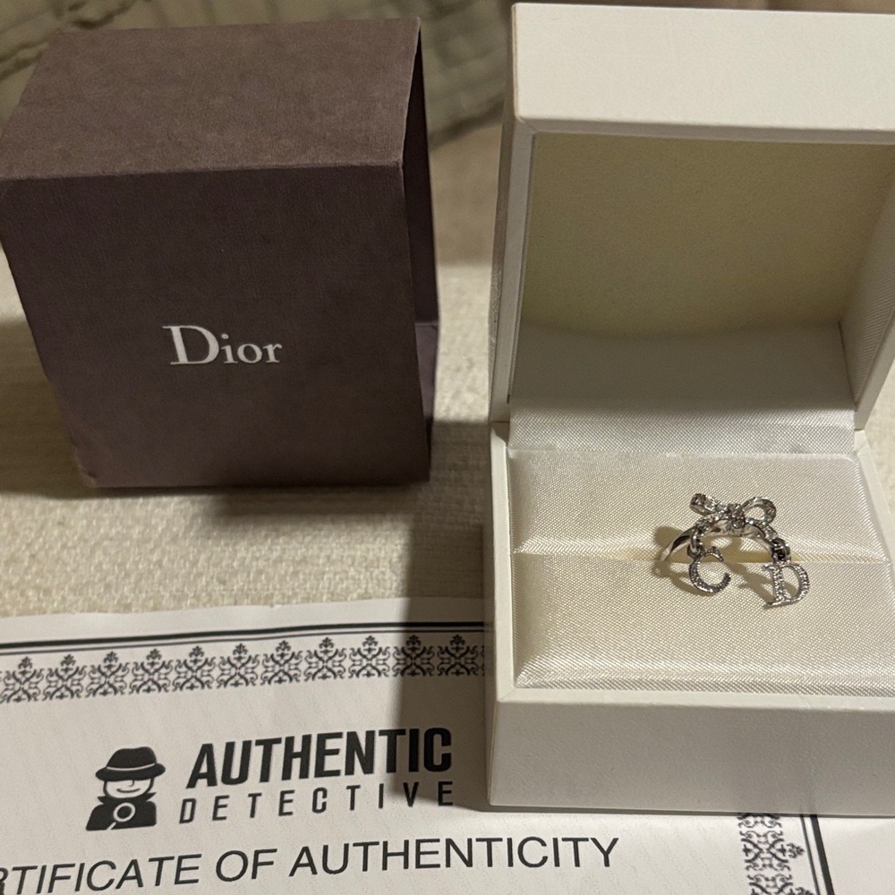 Authentic Dior Silver Ring with COA - Picture 2 of 10